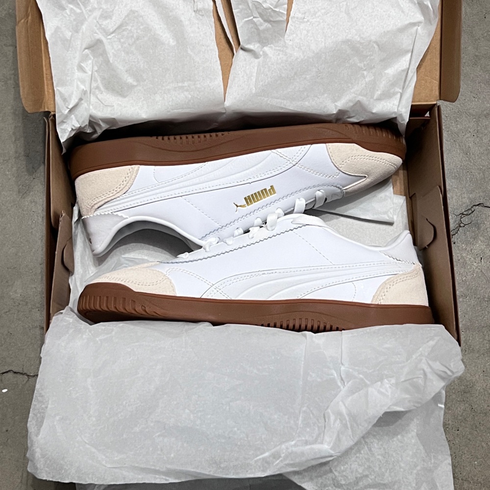 Puma Club 5x5 Lux White / Gold Men’s Size 8 BNWT - Picture 4 of 5
